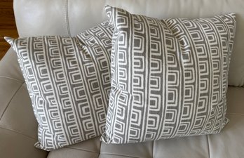 Pair Of Down Pillows With Zip Off Cover