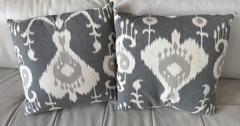 Pair Of Down Pillows With Zip Off Cover