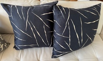 Pair Of Down Pillows With Zip Off Cover