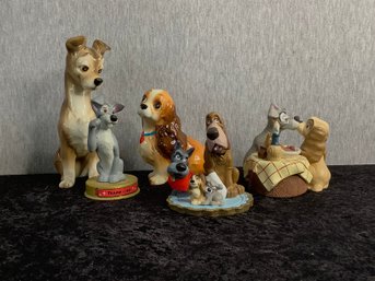 Lady & The Tramp Figurines Lot