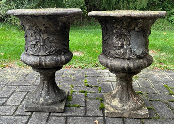 A Pair Of Cast Fiberglass Garden Planters