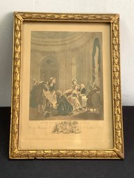 Framed 'qu'en Dit L'abre?' Victorian Lithograph