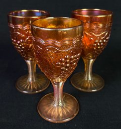 Small Carnival Glass Cup Set