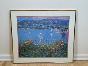 Pierre Bittar 'Les Fleurs Au Balcon' Framed Print