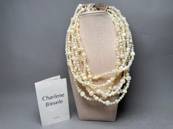 Charlene Biesele Multi-Strand Necklace With Repouss Clasp