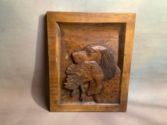 Wood Carved Plaque By Gilles Bougault