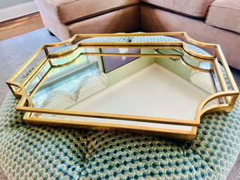 Gold Mirrored Serving Tray By Uttermost  (LOC: S1)