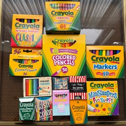 Lot Of Vintage Crayola Crayons, Pencils And Markers