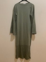 Sandy D'Andrade Long Sleeved Olive Green Dress