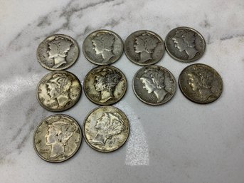 1920-1945 Liberty Dime Coin Lot #10