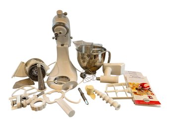 Kitchen Aid Artisan Stand Mixer With Numerous Attachments