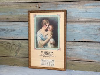 Vintage 1930 W. Zacks & Son Footwear Advertising Calendar  Taunton, Massachusetts