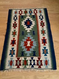 Multicolored Geometric Hand Made  Rug #1
