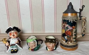 Toby Mugs And German Stein