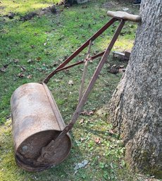 Antique Cast Iron Garden Lawn Roller Water Weight - 1920s