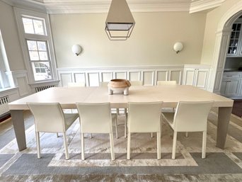 Beautiful Bernhardt Axiom Rectangular Dining Table In Linear White