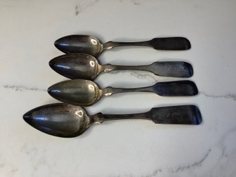 Engraved Henderson Spoon Lot Of 4