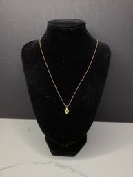 10k Gold Peridot Necklace #34