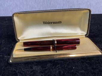 Waterman's Pen Lot In Case