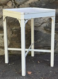 Shabby Chic White Painted Antique Side Table
