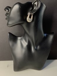 Sterling Silver Hoop Earrings 6.15g #37