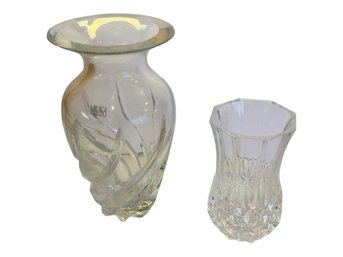 A Pair Of Crystal Vases