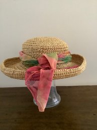 Helen Kaminski 100% Raffia Sun Hat W/ Bow #6