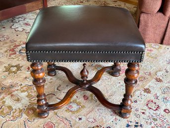 Theodore Alexander Leather Stool