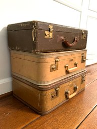 Three Decorative Vintage Suitcases  (LOC F:2)