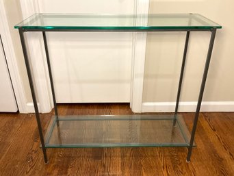 A Glass & Metal Console Table