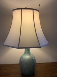Teal Speckled Table Lamp