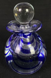 Small Art Glass Decanter Bottle
