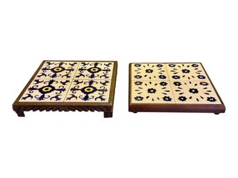 Two Mexican Tile Trivets
