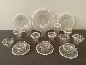 Fenton Hobnail Luncheon Set