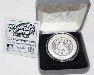 2004 Boston Red Sox World Series Champions .999 Fine Silver Coin - One Troy Ounce