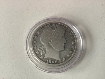1898 Barber Silver Half-Dollar #107