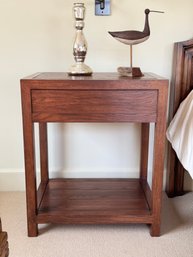 PAIR Of Custom Oak Contemporary Wood Side Stands