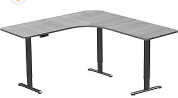 Uline L- Shaped Electric Adjustable Height Desk - Model AT32