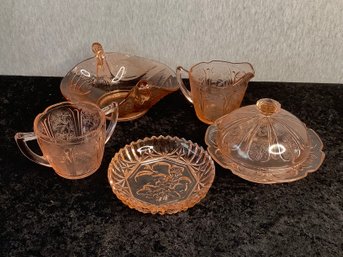 Pink Depression Glass Lot