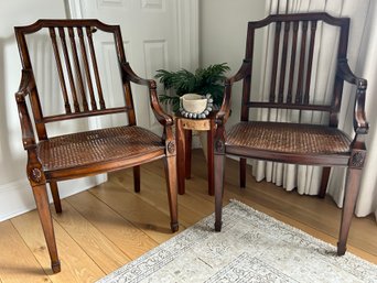Pair Of Classic Cane Chairs