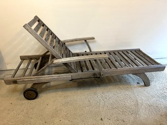 Barlow Tyrie Teak 'Capri Ultra' Chaise Lounger $2989 Retail (Lot 1 Of 2)