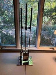 Lucite Fireplace Tool Set By Albrizzi (Heavy)