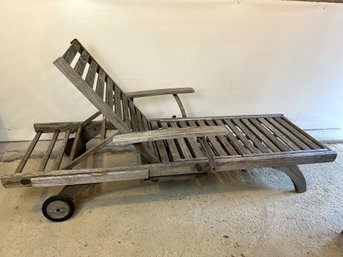 Barlow Tyrie Teak 'Capri Ultra' Chaise Lounger $2989 Retail (Lot 2 Of 2)