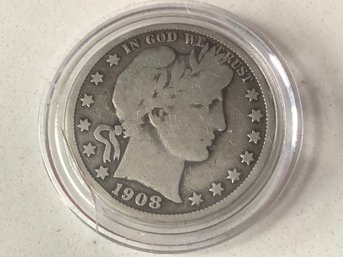 1908 Barber Silver Half-Dollar #117