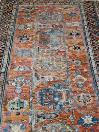 Jewel Tone Heriz Carpet With Salmon Highlights  (M6)