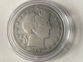 1909 Barber Silver Half-Dollar #118