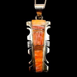 (B171) Sterling Silver Spiny Oyster Box Chain Necklace