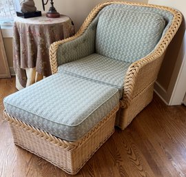 Woven Chair And Ottoman