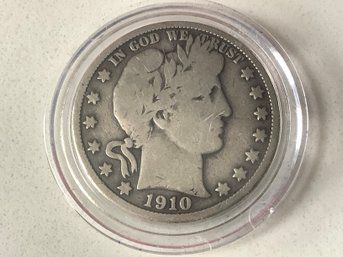 1910 Barber Silver Half-Dollar #119