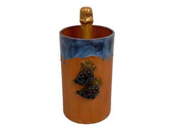 Partially Glazed Terra Cotta Wine Cooler
